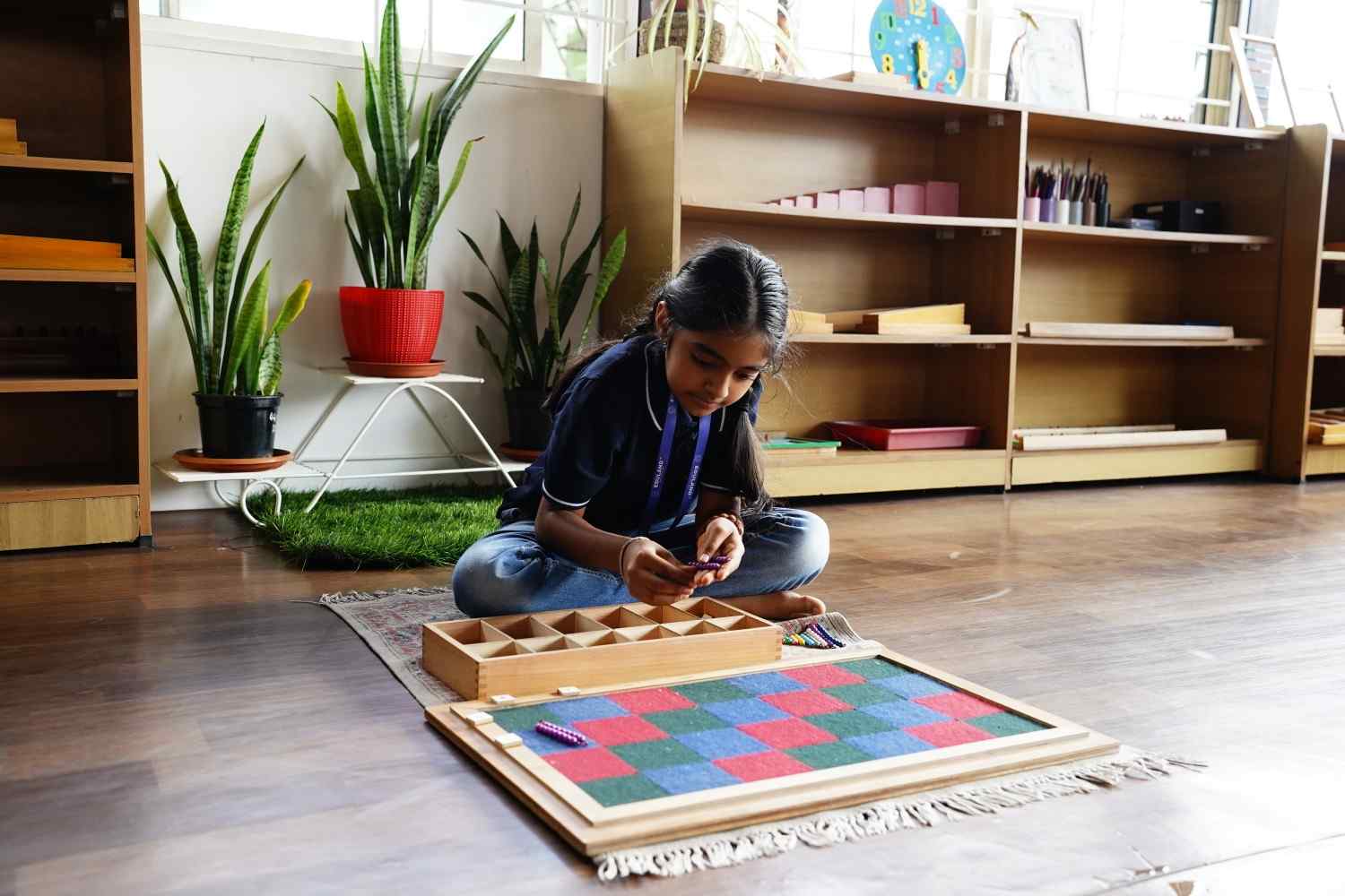 Elementary Montessori classroom at Eduland Montessori in Banashankari, Bangalore